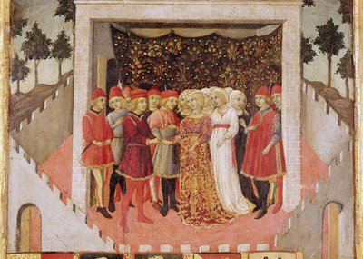 Mariage noble, 1473 - Sano di Pietro